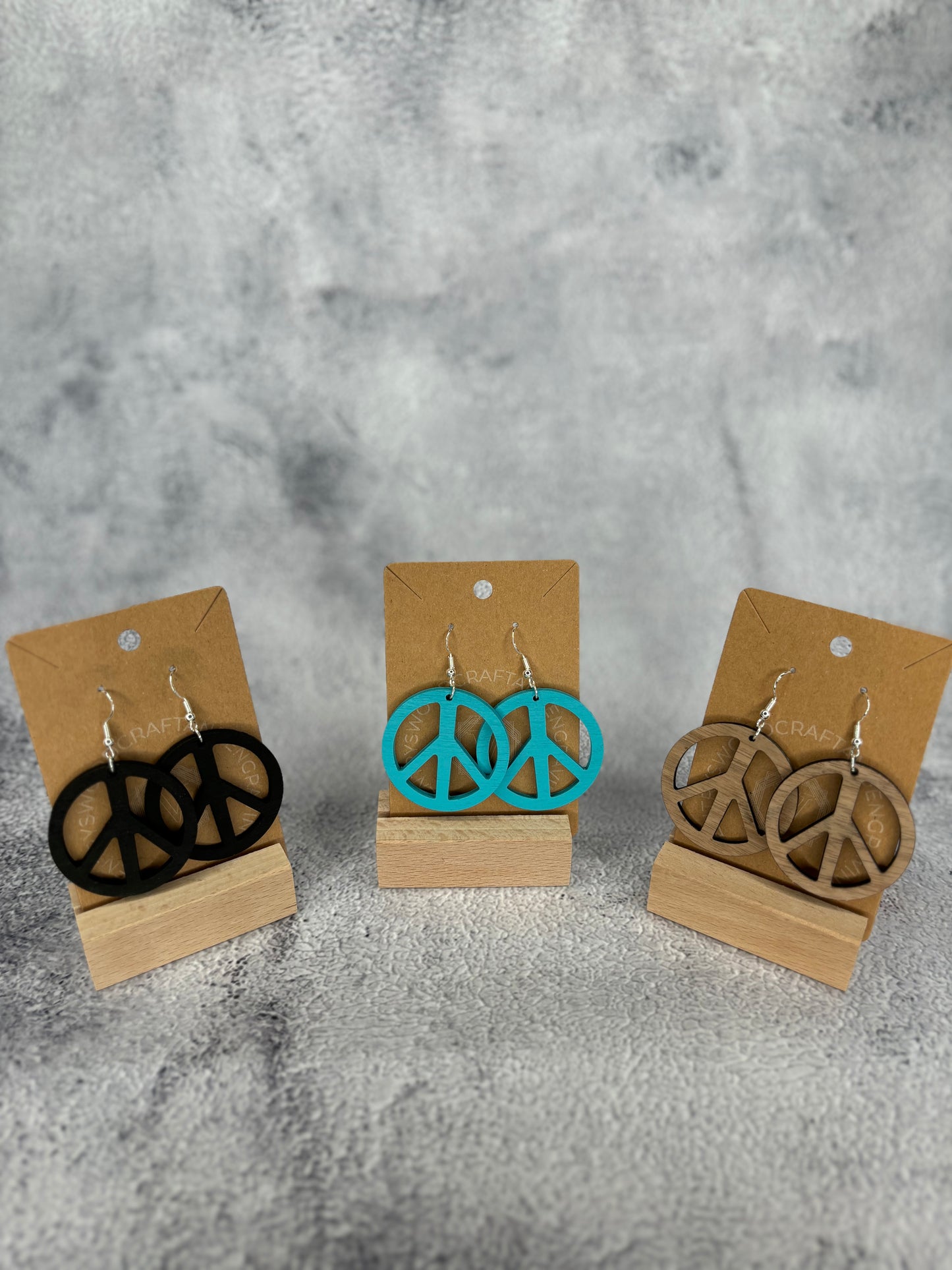 Handcrafted Laser-Cut Wooden Earrings - Hypnotic Spiral Circle