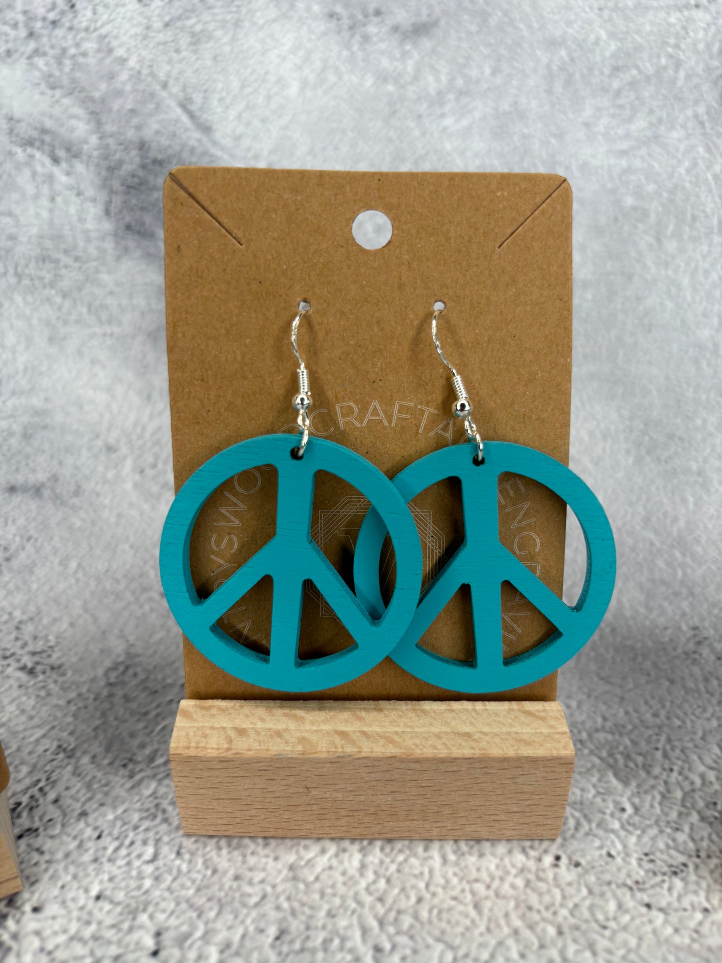 Handcrafted Laser-Cut Wooden Earrings - Hypnotic Spiral Circle