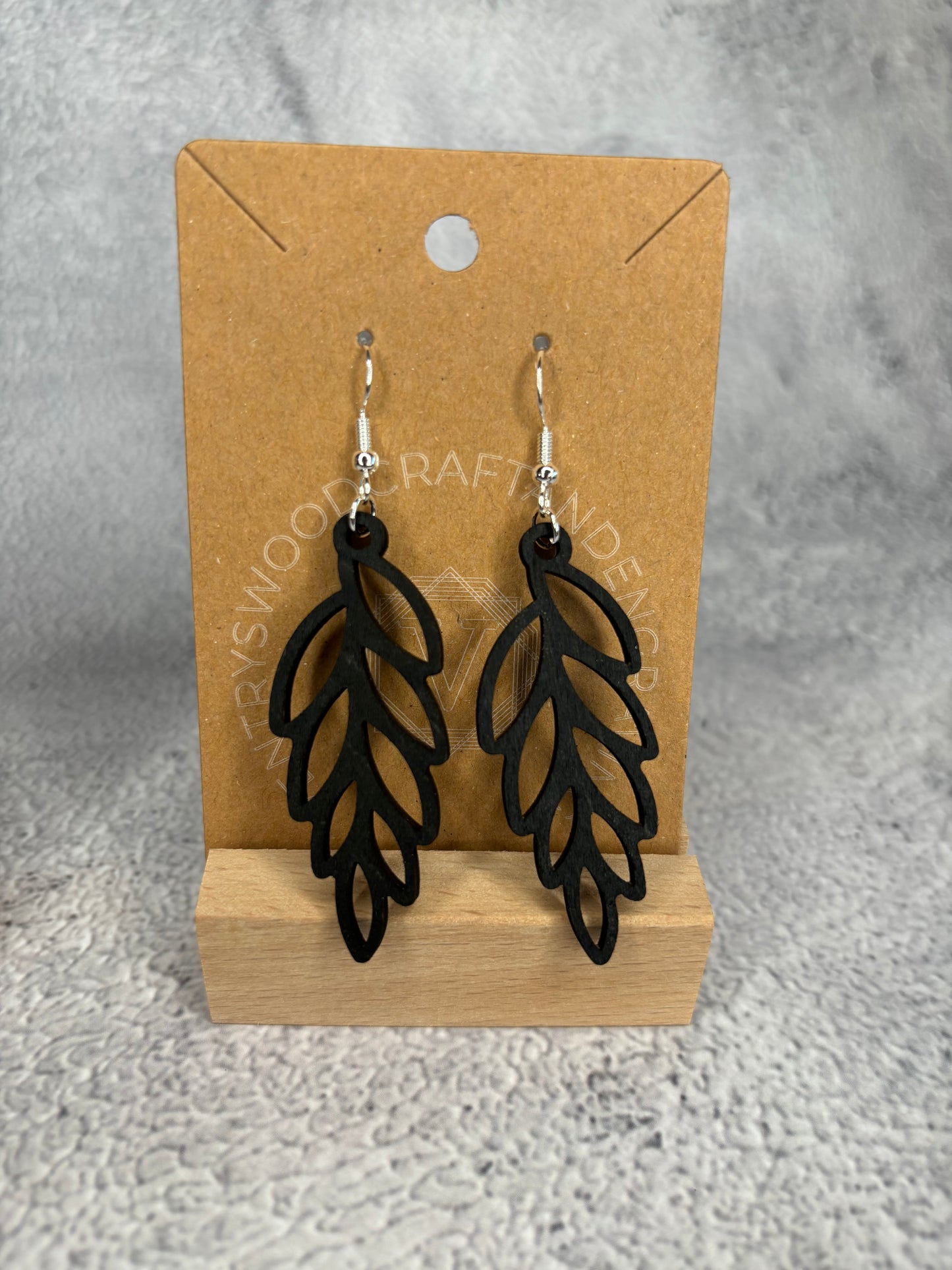 Handcrafted Laser-Cut Wooden Earrings - Radiant Sunburst Brilliance