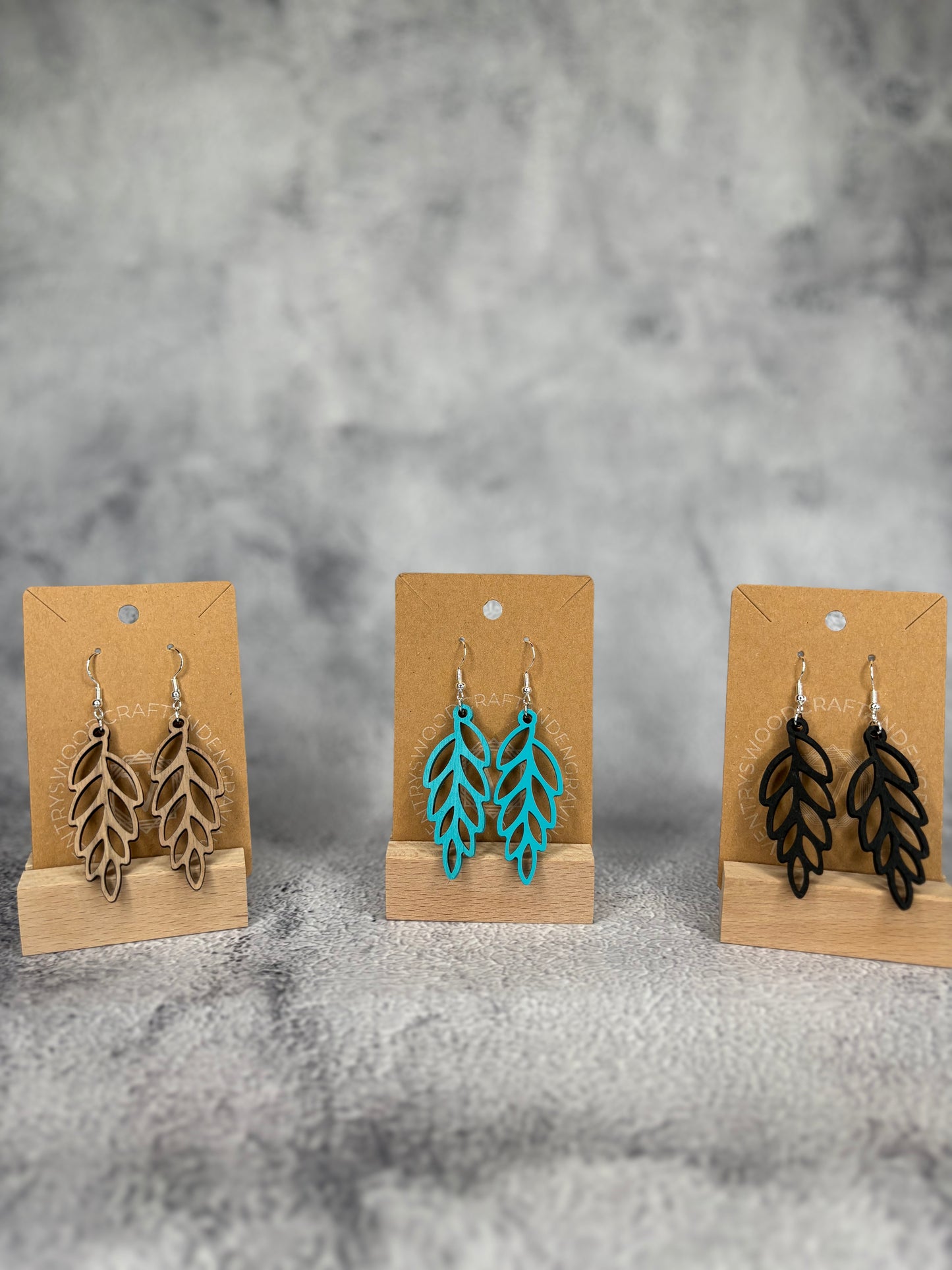 Handcrafted Laser-Cut Wooden Earrings - Radiant Sunburst Brilliance
