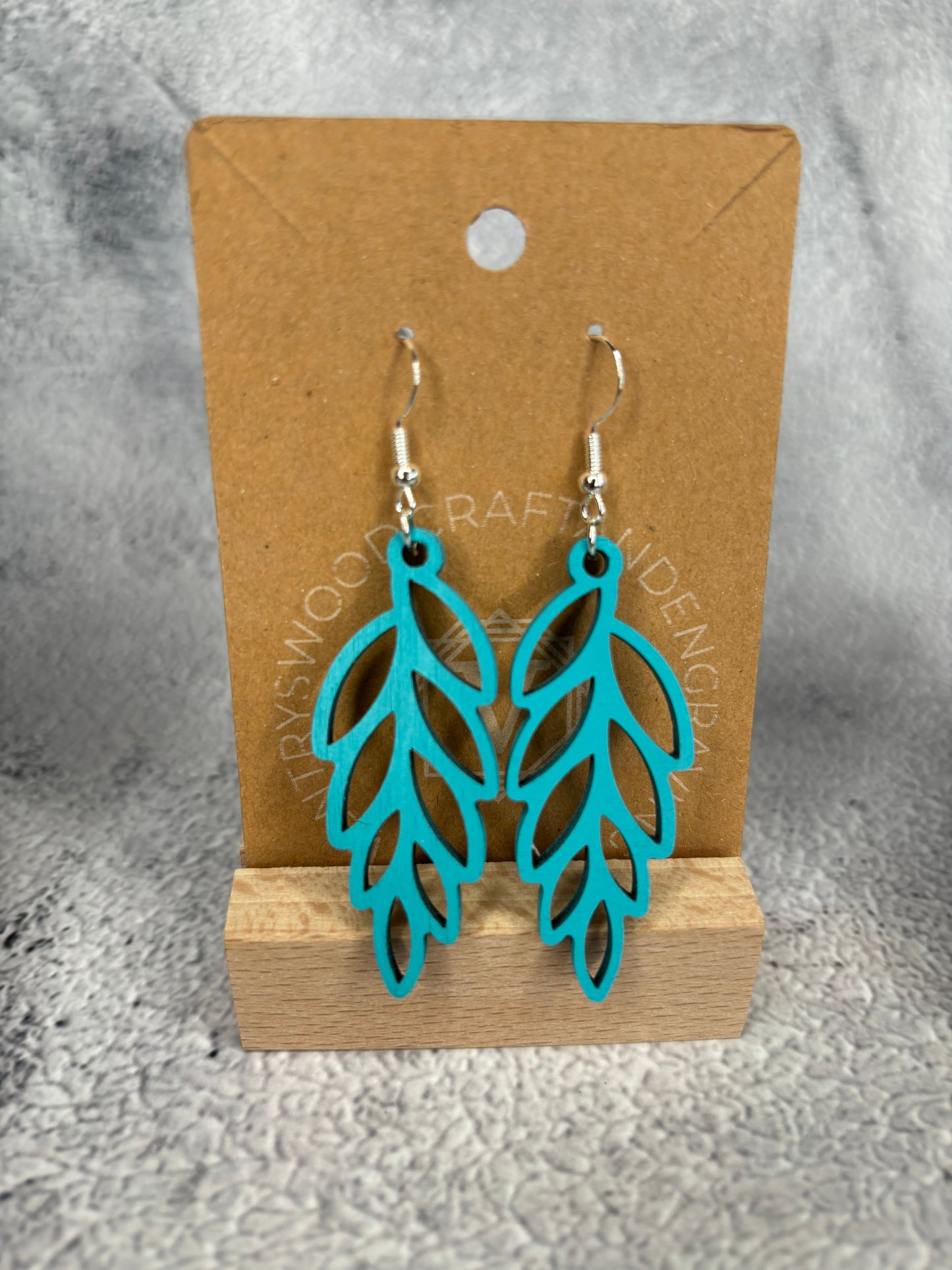 Handcrafted Laser-Cut Wooden Earrings - Radiant Sunburst Brilliance