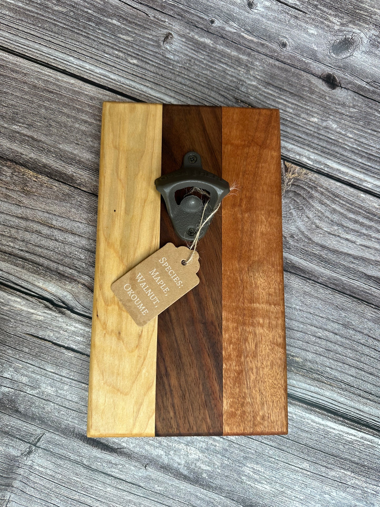 Hardwood Wall Bottle Opener