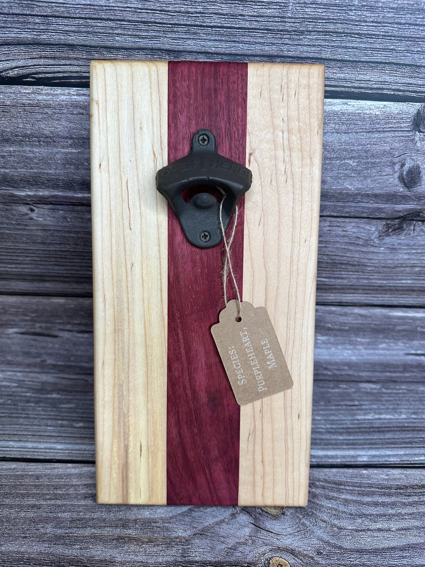 Hardwood Wall Bottle Opener