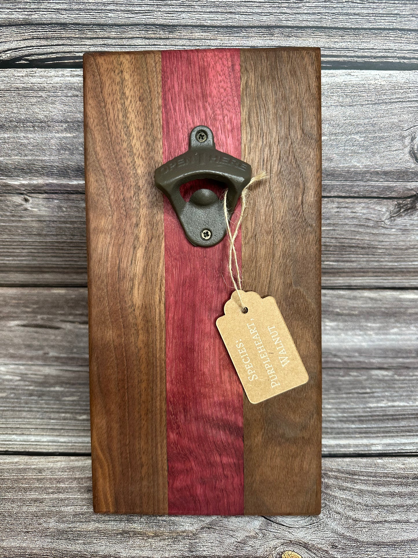 Hardwood Wall Bottle Opener